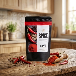 Sachets d'emballage personnalisés en aluminium mat imprimé pour piments secs, ail, curcuma, <span class=keywords><strong>cannelle</strong></span>, poudre d'épices et lait, 50g 100g - Product Image 2