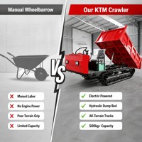 Exportateur de mini-dumpers sur chenilles diesel compacts de 1, 2 et 3 tonnes pour les marchés de Singapour, d'Inde et du Pakistan