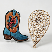 Patch en tissu non tissé personnalisé de 3 pouces, broderie de botte de cowboy, thermocollant ou à coudre, motif en relief, applique décorative de voyage