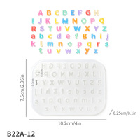 Mini moules en silicone pour lettres, pour la coulée de résine, moule flexible réutilisable de qualité supérieure pour l'alphabet, pour la pâtisserie, les loisirs créatifs, la décoration de cupcakes