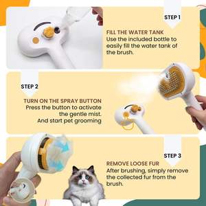 4 in 1 Pet Hair Removal Grooming Steam Comb Cat Spray <b>Brush</b> Pet Dog Cat <b>Brush</b> Self Cleaning Dog Steamy Cat <b>Brush</b> - Product Image 4