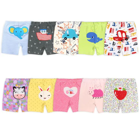 Hot sale baby pants cartoon baby cotton pants printed pants 5 pieces/bag