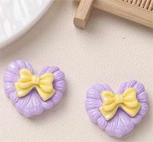 Dibujos animados para amor arco resina artesanía encantos para DIY crema pegamento horquilla teléfono caso zapato hebilla Accesorios - Product Image 6