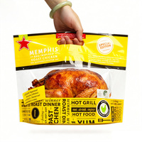 Sacs en plastique personnalisés pour poulet, sacs d'emballage pour poulet rôti, sacs refermables