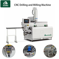 Machine de perçage et de fraisage de profilés en aluminium et UPVC OUWO CNC 1200 mm pour la fabrication de fenêtres et de portes, destinée aux usines de murs-rideaux