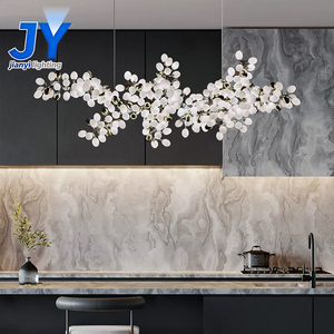 Lustre <span class=keywords><strong>en</strong></span> métal et verre personnalisable <span class=keywords><strong>en</strong></span> forme de grande grappe de raisin, idéal pour les halls d'hôtel, les villas et les escaliers. - Product Image 5