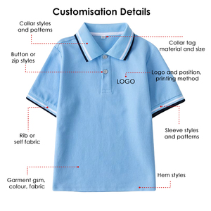 ポロシャツ新着カスタム半袖OEM ODMスクールユニフォーム - Product Image 2