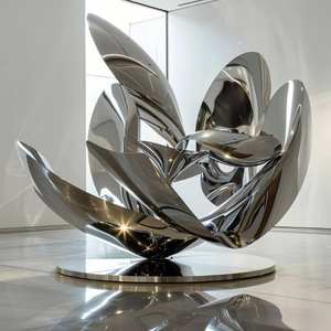 Esculturas de Jardín de Acero Inoxidable, Estilo Moderno Geométrico Personalizado, Artesanías de Metal - Product Image 2