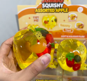 Jouet anti-stress créatif en forme de pomme à presser, en gelée de fruits, cadeaux pour adultes et enfants, vente en gros - Product Image 5