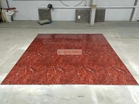 Carreaux de sol en porcelaine aspect marbre 60x60 de l'usine de Foshan, brillants, antibactériens, rouge violet poli, pour salle à manger, centre commercial, salon