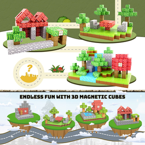 Bloques de Construcción Magnéticos, Juego de Construcción Montessori >14 Años, Juguetes Sensoriales, Cubo de Actividades, Juguetes de Construcción de Plástico, STEM Educativo - Product Image 3