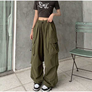 <span class=keywords><strong>Pantalon</strong></span> Cargo Décontracté <span class=keywords><strong>Femme</strong></span> Style Streetwear à Cordon de Serrage Ample Jambes Larges Droit Mode Oversize Jogging - Product Image 1