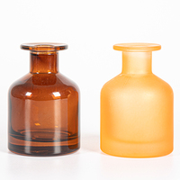 Marque en vrac simple vide élégant salle ronde parfum baume arôme attar diffuseur de roseaux bouteille en verre