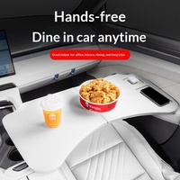 Table de repas pliable en cuir pour siège passager avant de voiture, compatible avec les modèles Zeekr 7X/9X/X/007, modification de bureau mobile