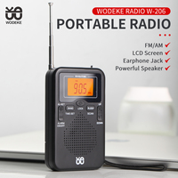 Radio Internet AM/FM Dual Band Mini Portabel Baru dengan Layar LCD, Jam Alarm, Speaker Terintegrasi, Bertenaga Baterai, Garansi 1 Tahun