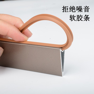 Aluminum Alloy Wardrobe Clothes Rail With Anti Slip <b>Rubber</b> <b>Strip</b> Wall Mounted Clothing Organizer 8522 - Product Image 5