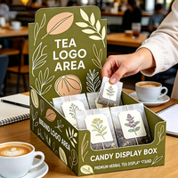Boîte de présentation personnalisée PDQ, emballage en carton pour supermarché, pour sachets de thé aux herbes et de café