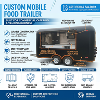 Chariot de restauration mobile extérieur pour pizzas, glaces et snacks – Kiosque alimentaire itinérant