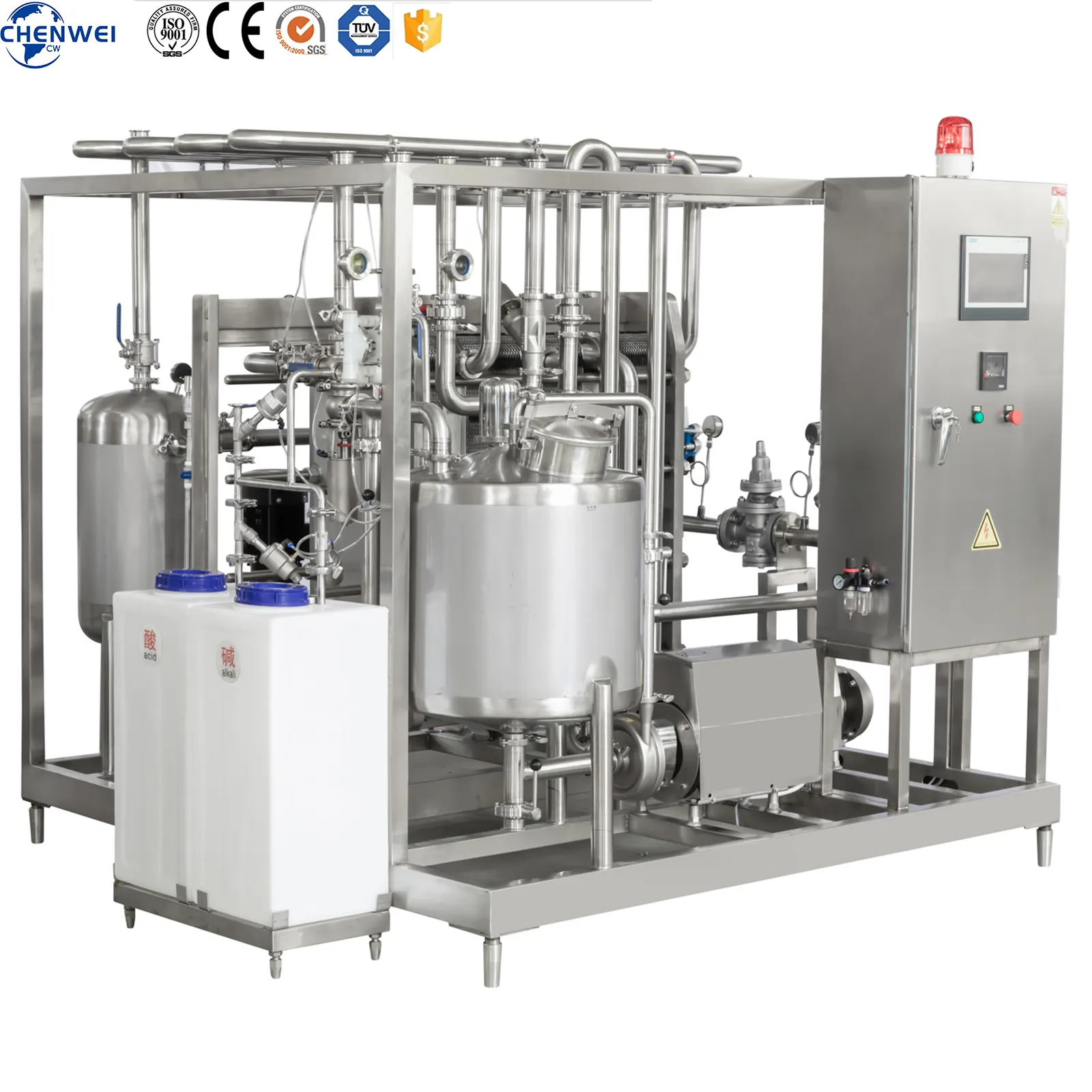 1000-15000l Pasteurizer Milk Plate Type Milk Pasteuriser Htst Pasteurizer