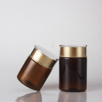 Bouteille de médicaments DINGNA 150cc en PET à double couvercle cylindrique, sérigraphiée, pour pilules, capsules, comprimés et confiseries solides