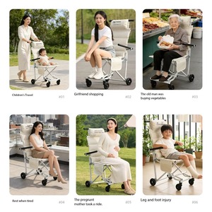 In Stock Outdoor Senior Mobility Travel Wheelchair for Daily Walk - Product Image 2