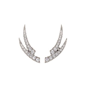 Orecchini a lobo a forma di foglia da donna con pietre trasparenti, gioielli minimalisti alla moda per le orecchie - Product Image 5
