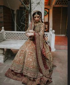 ATIYA LIBAS Lehenga Choli indien/pakistanais pour femme, broderie Zardozi lourde (matière acétate) pour mariage, collection 2020, dernière tendance - Product Image 1