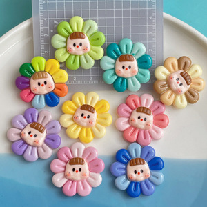 Gantungan Kunci Boneka Bunga Kartun Lucu, Hiasan Tas, Liontin Wajah Anak Laki-Laki Kelopak Pelangi, Manik-Manik Warna-Warni untuk Tas Ransel Anak Perempuan, Kunci Mobil, Hadiah - Product Image 2