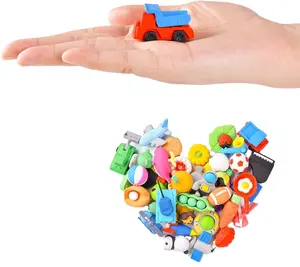 Soododo NER0008 60pcs Factory Price Cute 3D Mini Fancy Puzzle Erasers For Kids