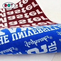 Lettre Logo personnalisé impression troupeau transfert de chaleur vinyle imprimé étiquette de vêtement pour t-shirt