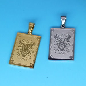Qiandis nuovi accessori per ciondoli in acciaio inox per segni zodiacali Taurus - Product Image 2