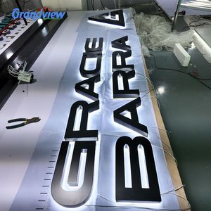 Insegna Luminosa Personalizzata 3D in Acciaio Inox per Negozi e Studi, Insegna Retroilluminata in Metallo per Attività Commerciali - Product Image 6