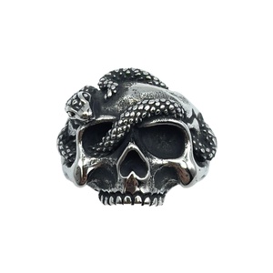 แหวนสแตนเลส 316L สำหรับผู้ชาย ขายส่ง สไตล์โกธิค หลากหลายแบบ แหวนรูปหัวกะโหลกสไตล์ไบค์เกอร์ วินเทจ แหวนสไตล์ไวกิ้ง เครื่องประดับสำหรับผู้ชาย จี้ห้อยคอ - Product Image 5
