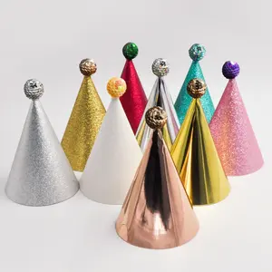 1st Birthday Vilt Hat Mini Party Muts Voor Jongen En Meisje Kids Fotoshoot Glitter Pasgeboren Verjaardag