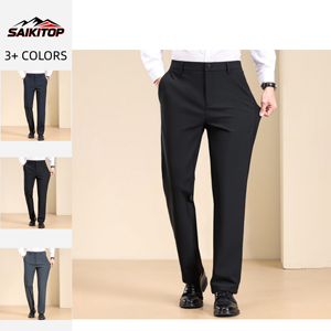 Pantalon de costume décontracté <span class=keywords><strong>pour</strong></span> <span class=keywords><strong>homme</strong></span>, bonne respirabilité et élasticité, pantalon habillé - Product Image 2
