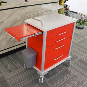 Chariot d'urgence médical en acier inoxydable coloré pour bloc opératoire et soins intensifs - Offre Spéciale - Product Image 2