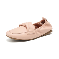 Mocassins plats en cuir véritable pour femmes - Légers, respirants, doux, tendance pour l'été/l'automne/le printemps