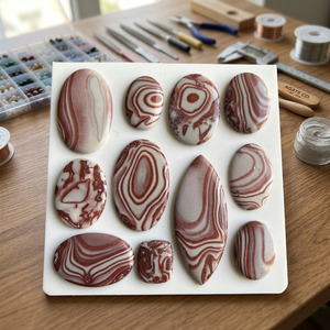 MAHNAJ GEMS Natural Banaded Agate Cabochon gemstone for jewelery making pendant earrings for all jewelery stone - Product Image 3