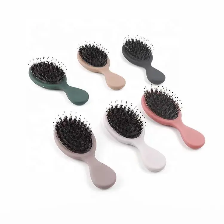 Buona qualità di cinghiale spazzola per capelli in Nylon gomma manico per capelli per bambini spazzola per capelli per capelli naturali