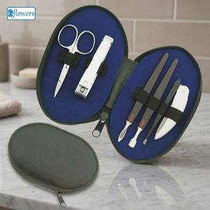 Stainless Steel Nail Kit With Clipper Scissor File Portable Manicure Set In Zippered <b>Bag</b> - Product Image 5