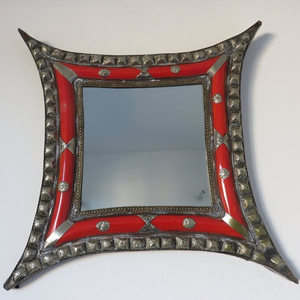 Objet de décoration intérieure, article artisanal de haute qualité, miroir mural rare, élégant - Product Image 1