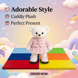 Fabricant OEM – Ensemble Robe et Chaussures Personnalisés pour Ours en Peluche de 40 cm – Tenue Tutu OEM pour Animaux en Peluche – Vêtements et Costumes Certifiés EN71 - Product Image 6