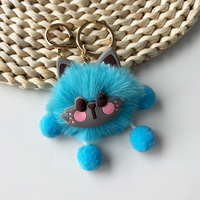 Porte-clés en peluche M promotionnels, mignons, pendentifs de porte-clés en peluche, jouets en peluche de dessin animé tendance, animaux en peluche moelleux