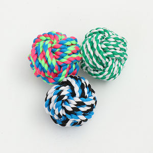 Jouets à mâcher pour chiens en <span class=keywords><strong>coton</strong></span> de petite taille, durables, résistants aux morsures, interactifs, pour le nettoyage des dents, corde à mâcher, balle pour chats - Product Image 2