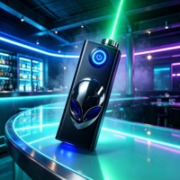 Dispositif laser portable extérieur IPG 90W, lumière de positionnement verte coaxiale, alliage d'aluminium anodisé noir, base de lentille M22, Type-C 45