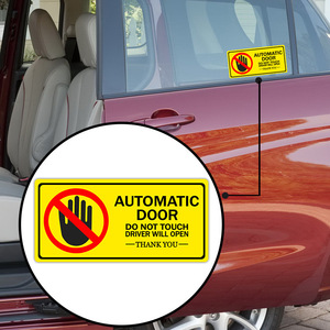 Pegatina de Advertencia para <span class=keywords><strong>Puerta</strong></span> Automática, No Toque la <span class=keywords><strong>Puerta</strong></span>, Pegatinas para Ventanas de Puertas Automáticas para Camionetas y Taxis - Product Image 4