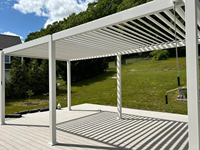 Pergola de jardin moderne en aluminium écologique avec système de lames motorisées