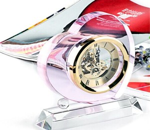 Sang trọng pha lê bảng đồng hồ-phong cách nhà & phòng khách trang trí máy tính để bàn, cơ khí đồng hồ không khí cho bàn hiển thị - Product Image 2