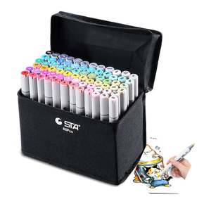 Ensemble de marqueurs à alcool à double pointe STA, pointe pinceau, pointe souple, marqueur coloré <span class=keywords><strong>pour</strong></span> artistes, dessin, fournitures scolaires, croquis <span class=keywords><strong>pour</strong></span> adultes - Product Image 1