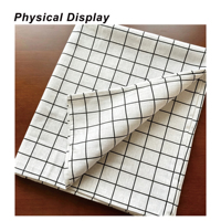 90x90cm Blanc Noir Polyester Carreaux Nappe de Table Carree Supermarche Presentation Decoration